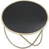 Mauro Ferretti boční stolek Ring Ø 60x45 cm černá zlatá