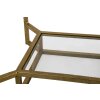 Příruční stolek Mauro Ferretti Double Marble 47x47x60 cm zlatý bílý