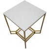 Příruční stolek Mauro Ferretti Double Marble 47x47x60 cm zlatý bílý