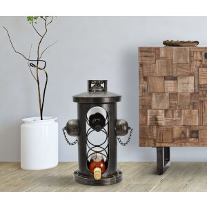 Mauro Ferretti průmyslový držák na láhve 35x25x50 cm tmavý