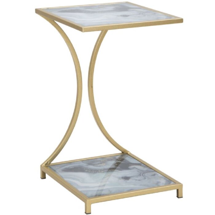 Mauro Ferretti boční stolek Glam Ebene 40x35x60 cm zlatý