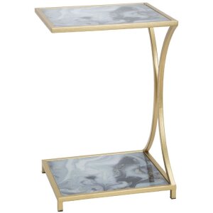 Mauro Ferretti boční stolek Glam Ebene 40x35x60 cm zlatý