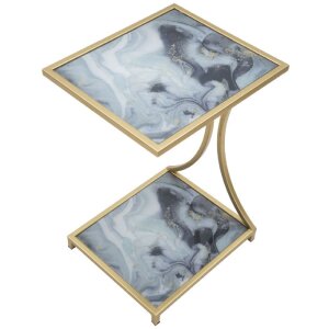 Mauro Ferretti boční stolek Glam Ebene 40x35x60 cm zlatý