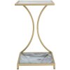 Mauro Ferretti boční stolek Glam Ebene 40x35x60 cm zlatý