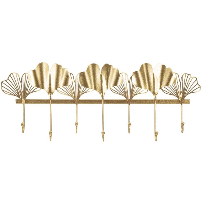 Mauro Ferretti nástěnný věšák 7 listů 66,2x6x26,3 cm zlatý