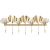 Mauro Ferretti nástěnný věšák 7 listů 66,2x6x26,3 cm zlatý