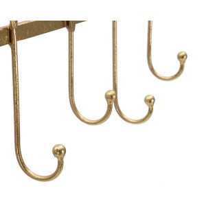 Mauro Ferretti nástěnný věšák 5 listů 49,5x6x26,3 cm zlatý