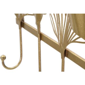 Mauro Ferretti nástěnný věšák 5 listů 49,5x6x26,3 cm zlatý