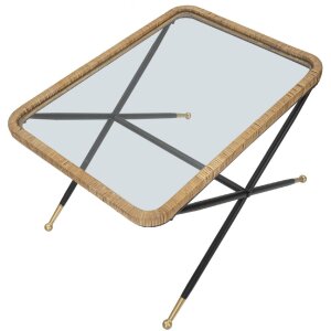 Konferenční stolek Mauro Ferretti Saint Barth 70x50x45 cm černohnědý