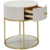 Mauro Ferretti noční stolek Montpellier Ø 42x48 cm zlatý krémový bílý
