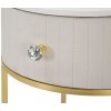 Mauro Ferretti noční stolek Montpellier Ø 42x48 cm zlatý krémový bílý