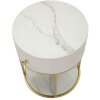 Mauro Ferretti noční stolek Montpellier Ø 42x48 cm zlatý krémový bílý