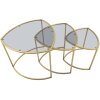 Mauro Ferretti boční stolek Triangle set 3 Ø 60x50-50x45-40x40 cm zlatý