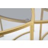 Mauro Ferretti boční stolek Triangle set 3 Ø 60x50-50x45-40x40 cm zlatý