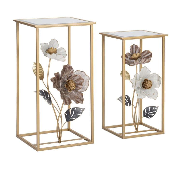 Mauro Ferretti květinový set 2 kusy 36x36x70-30x30x60 cm vícebarevný