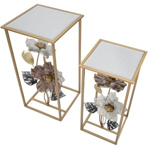 Mauro Ferretti květinový set 2 kusy 36x36x70-30x30x60 cm vícebarevný