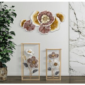 Mauro Ferretti květinový set 2 kusy 36x36x70-30x30x60 cm vícebarevný