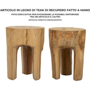 Mauro Ferretti Stolička Stold Ø 30x40 cm hnědá