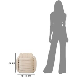 Mauro Ferretti Softy stolička 45x45x45 cm krémová