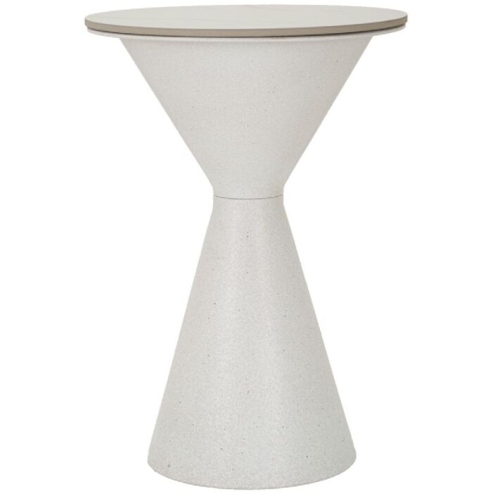 Boční stolek Mauro Ferretti White double Ø 44,5x63 cm bílý