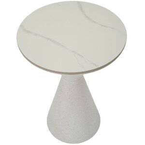Boční stolek Mauro Ferretti White double Ø 44,5x63 cm bílý