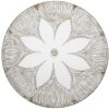 Mauro Ferretti dekorativní podnos Atene Polyresin White Wash Ø 35,5x4,4 cm Boho Chic