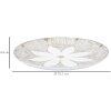 Mauro Ferretti dekorativní podnos Atene Polyresin White Wash Ø 35,5x4,4 cm Boho Chic
