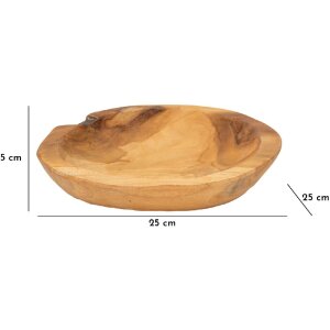 Mauro Ferretti Tipic dekorativní miska Ø 25x5 cm hnědá