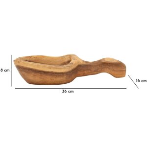 Mauro Ferretti dekorativní miska lžíce 36x16x8 cm hnědá