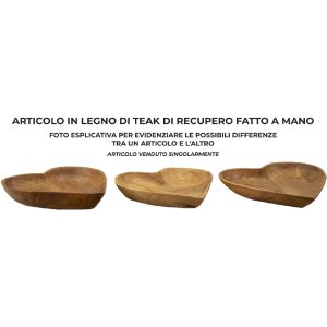 Mauro Ferretti dekorativní mísa Kiha ve tvaru srdce 27x29x4 cm hnědá