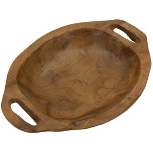 Dekorativní mísa Mauro Ferretti Wan 37x26,5x7 cm hnědá