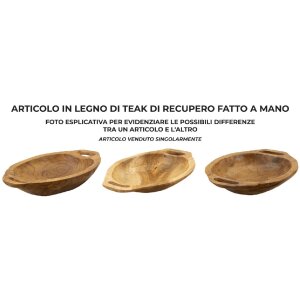 Dekorativní mísa Mauro Ferretti Wan 37x26,5x7 cm hnědá