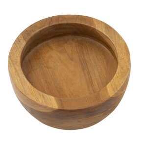 Podnos Erusi Simple Teak Ø 15x9,5 cm Hnědý Recyklovaný teak Ruční výroba