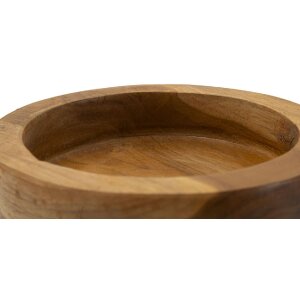 Podnos Erusi Simple Teak Ø 15x9,5 cm Hnědý Recyklovaný teak Ruční výroba
