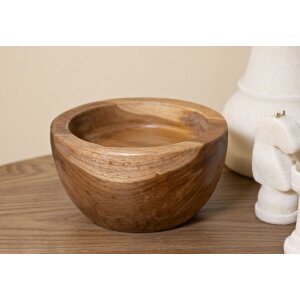 Podnos Erusi Simple Teak Ø 15x9,5 cm Hnědý Recyklovaný teak Ruční výroba