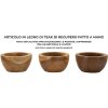 Podnos Erusi Simple Teak Ø 15x9,5 cm Hnědý Recyklovaný teak Ruční výroba