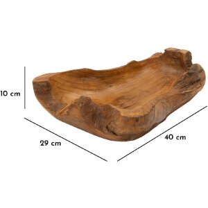 Mauro Ferretti dekorativní mísa Narro 40x29x10 cm hnědá