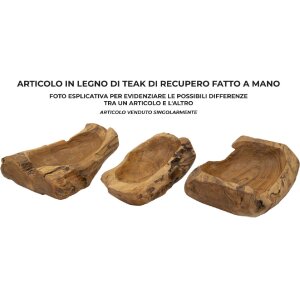 Mauro Ferretti dekorativní mísa Narro 31x21x8 cm hnědá