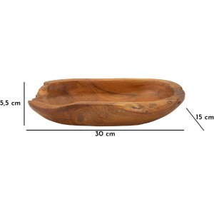 Mauro Ferretti dekorativní mísa Narro 30x15x5,5 cm hnědá