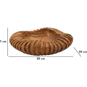 Dekorativní mísa Mauro Ferretti Geris Ø 29x7 cm hnědá