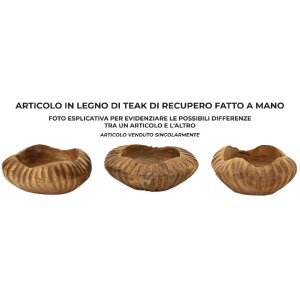 Mauro Ferretti dekorativní mísa Geris Ø19x8 cm hnědá