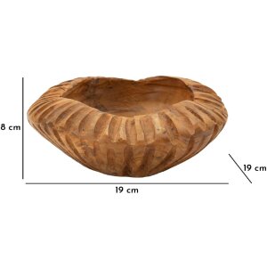 Mauro Ferretti dekorativní mísa Geris Ø19x8 cm hnědá