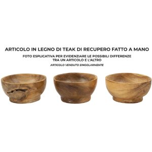 Mauro Ferretti Butot dekorativní miska Ø15x8 cm hnědá