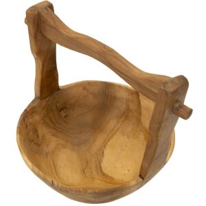 Mauro Ferretti dekorativní mísa Timbo ve tvaru koše 32x25x27 cm hnědá