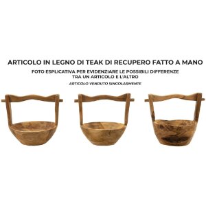 Mauro Ferretti dekorativní mísa Timbo ve tvaru koše 32x25x27 cm hnědá