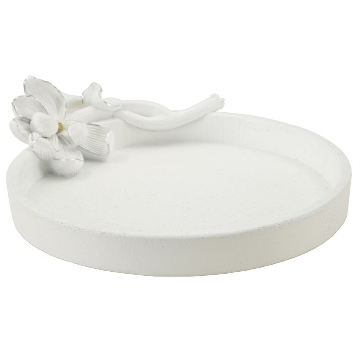 Mauro Ferretti Magnolia dekorativní mísa 24x21x6 cm bílá