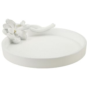 Mauro Ferretti Magnolia dekorativní mísa 24x21x6 cm bílá