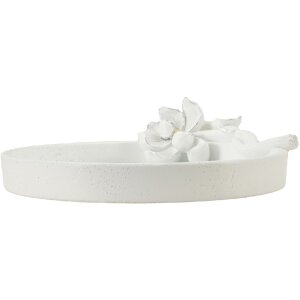 Mauro Ferretti Magnolia dekorativní mísa 24x21x6 cm bílá