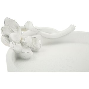 Mauro Ferretti Magnolia dekorativní mísa 24x21x6 cm bílá