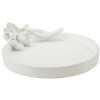 Mauro Ferretti Magnolia dekorativní mísa 24x21x6 cm bílá